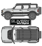 Ford Bronco Topography Stripes and Hood Cowl Stripe Kit for 2 door and 4 door (custom colors and sizing available!)