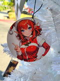 Santa's Pitcrew- Naughty or Nice Double Sided Anime Acrylic Ornament - Festive Waifu's - 2 characters on 1 ornament
