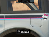 Hauntingly Chic: DIY Monster Style Tri Color Stripes for 2021+ Full Size 4 Door Broncos - Black, Pink, & Blue  - 2000s Nostalgia Retro