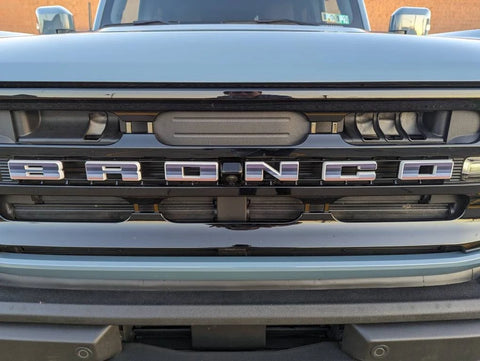 Retro Stripe and Custom Bronco Grille Emblem Letter Overlays - Customize Grille Letters on Your Bronco - Easy to Install - Full Size Bronco