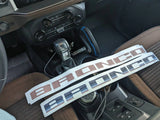 Retro Stripe and Custom Bronco Grille Emblem Letter Overlays - Customize Grille Letters on Your Bronco - Easy to Install - Full Size Bronco