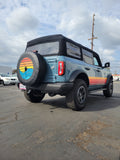 Retro Sunset Stripes: Hood Cowl Accent, Custom Colors - Fits Bronco