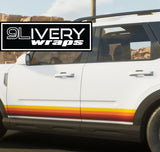 Vintage/Retro Sunset Side Stripes Fits Bronco Sport