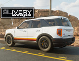 Vintage/Retro Sunset Side Stripes Fits Bronco Sport