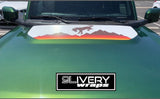 Retro Tree Mountain Decals: Hood Cowl and Rocker Stripes Fits Bronco 2dr/4dr/Sport