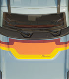Retro Tri Color Stripes Hood Cowl Accent - Fits Bronco 4 Door