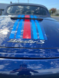 Martini Style Racing Stripes: DIY Vinyl Decal Kit for Porsche