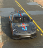 Martini Style Racing Stripes: DIY Vinyl Decal Kit for Porsche