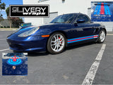 Martini Style Racing Stripes: DIY Vinyl Decal Kit for Porsche