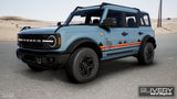 Retro Tree Mountain Decals: Hood Cowl and Rocker Stripes Fits Bronco 2dr/4dr/Sport