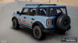 Retro Tree Mountain Decals: Hood Cowl and Rocker Stripes Fits Bronco 2dr/4dr/Sport