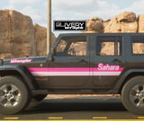 Pink Retro Racing Stripes Made to Fit Wrangler and Gladiator DIY Graphics