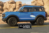 Retro Wave Stripes: 70s Style Vinyl Decal Fits Bronco 2dr/4dr/Sport