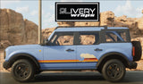 Retro Wave Stripes: 70s Style Vinyl Decal Fits Bronco 2dr/4dr/Sport