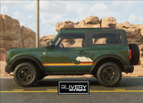 Retro Wave Stripes: 70s Style Vinyl Decal Fits Bronco 2dr/4dr/Sport