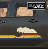 Retro Wave Stripes: 70s Style Vinyl Car Decal - California Dreamin' - Fits Maverick