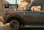 Heritage Style  Upper Door Stripes - Retro Sunset Custom Color 2DR/4Dr - for Ford Bronco