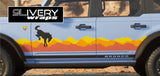 Retro Mountain Decals: Satin Overland Stripes Fits Bronco 2dr/4dr/Sport