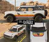 Retro Mountain Decals: Satin Overland Stripes Fits Bronco 2dr/4dr/Sport