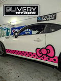 Hot Pink Stripes & Black Hearts Car Decal: DIY Racing Livery