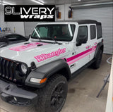 Pink Retro Racing Stripes Made to Fit Wrangler and Gladiator DIY Graphics