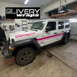 Pink Retro Racing Stripes Made to Fit Wrangler and Gladiator DIY Graphics