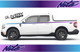 Retro Nite Truck Side Stripe Decal Kit - 90's Style Graphics Fits Maverick
