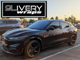 Mustang Mach-E Stripe Kit | Shelby Inspired Floral Stripes | Custom Printed Colors | Hood, Grill, Trunk & Side Vinyl Wrap Set