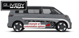 Retro Stripe Kit | Grey and White Stripes - Custom Printed Color Options Available| Classic Throwback Vinyl Wrap Design fits VW ID. Buzz