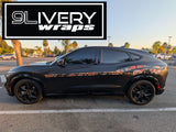 Mustang Mach-E Stripe Kit | Shelby Inspired Floral Stripes | Custom Printed Colors | Hood, Grill, Trunk & Side Vinyl Wrap Set