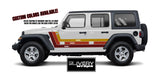 70’s Inspired Triple Racing Side Stripes Retro Stripes Made to Fit Wrangler and Gladiator - Custom Colors Available