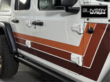 70’s Inspired Triple Racing Side Stripes Retro Stripes Made to Fit Wrangler and Gladiator - Custom Colors Available