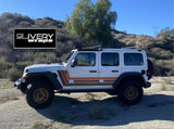 70’s Inspired Triple Racing Side Stripes Retro Stripes Made to Fit Wrangler and Gladiator - Custom Colors Available