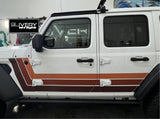 70’s Inspired Triple Racing Side Stripes Retro Stripes Made to Fit Wrangler and Gladiator - Custom Colors Available