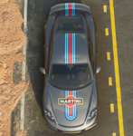 Martini Style Stripes and Graphic Vinyl Decal for Hood, Roof, Trunk and Sides  - DIY Livery Racing Stripes - Heritage Racing